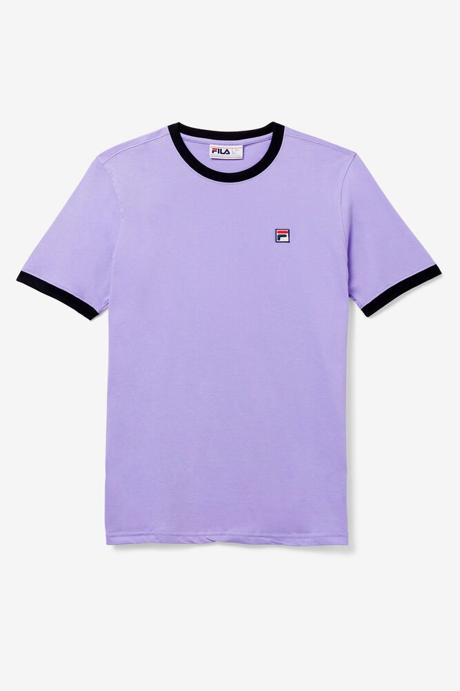 Fila Marconi Ringer Purple T-Shirt Mens - NZ 82736-CETP